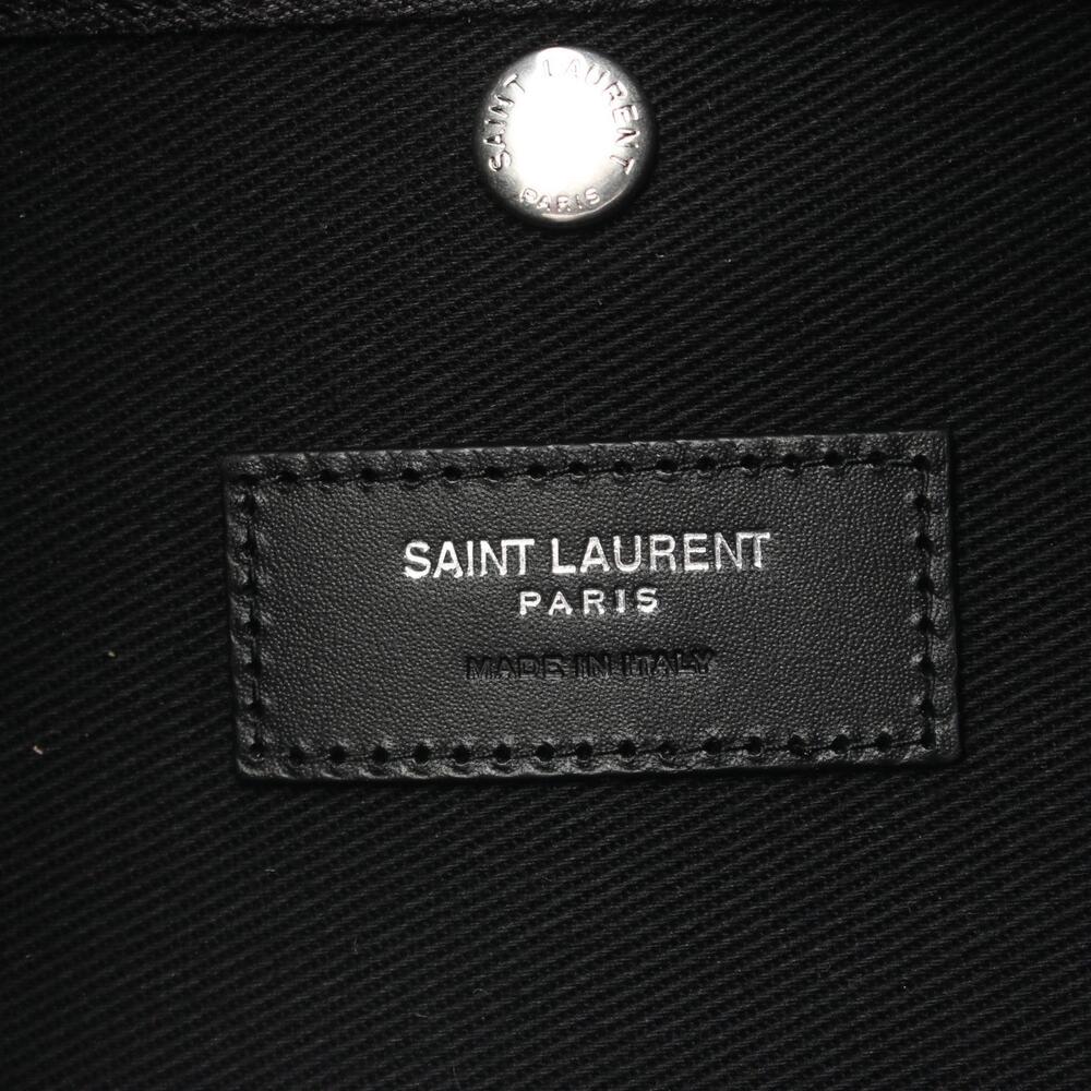 Saint Laurent Rive Gauche Sling Bag Canvas Backpack Black White - Picture 4 of 4